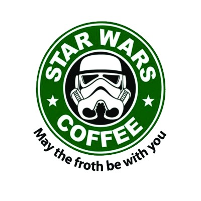 Placa Decorativa     star wars coffee